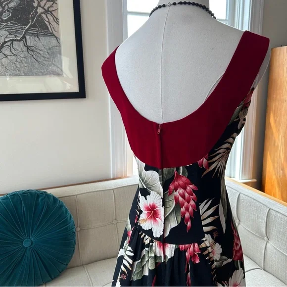 VTG Hawaiian Bark Cloth Maxi - Picture 3 of 6